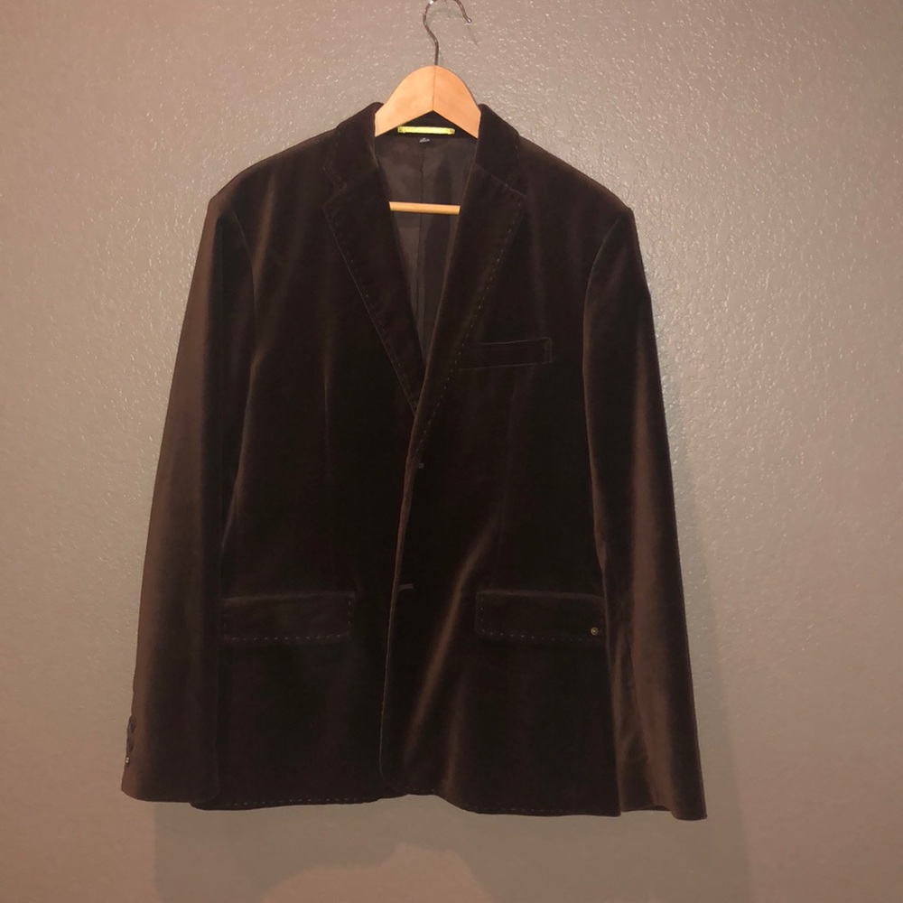 Chocolate Brown Velvet Blazer